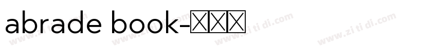 abrade book字体转换